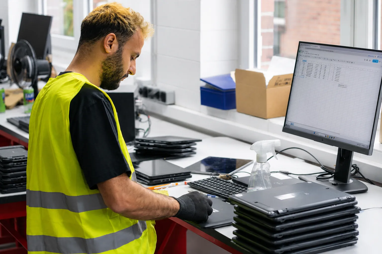 Qualitätsprüfung Refurbished IT vor Auslieferung