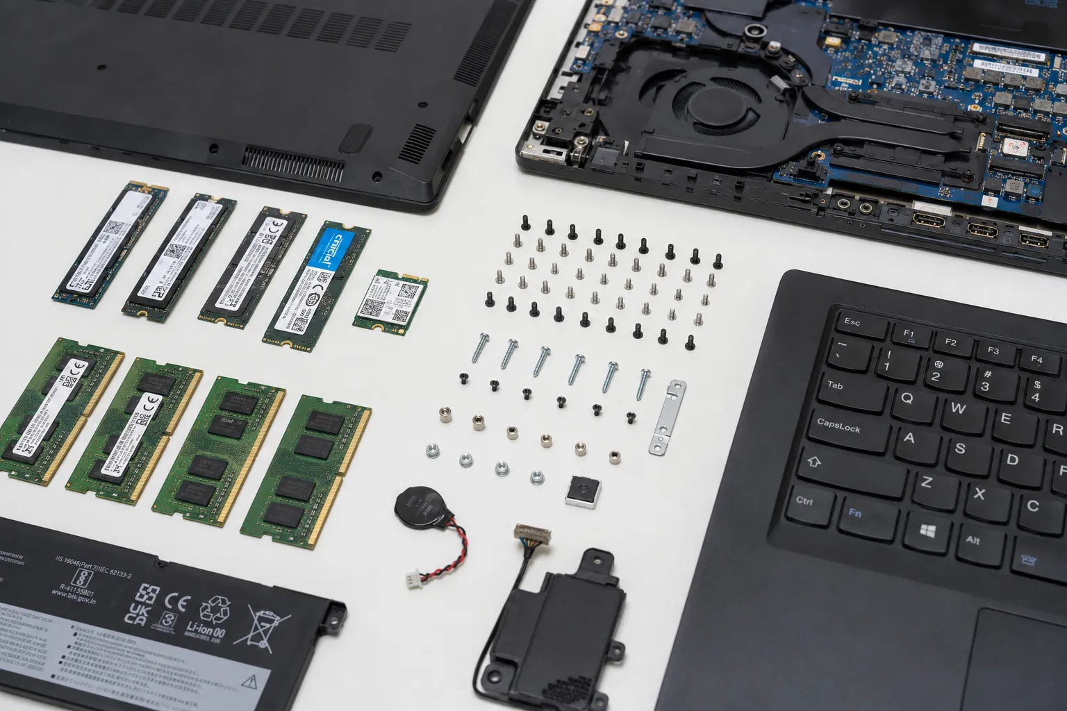 Techniker bei der Qualitätsprüfung von Business-Hardware